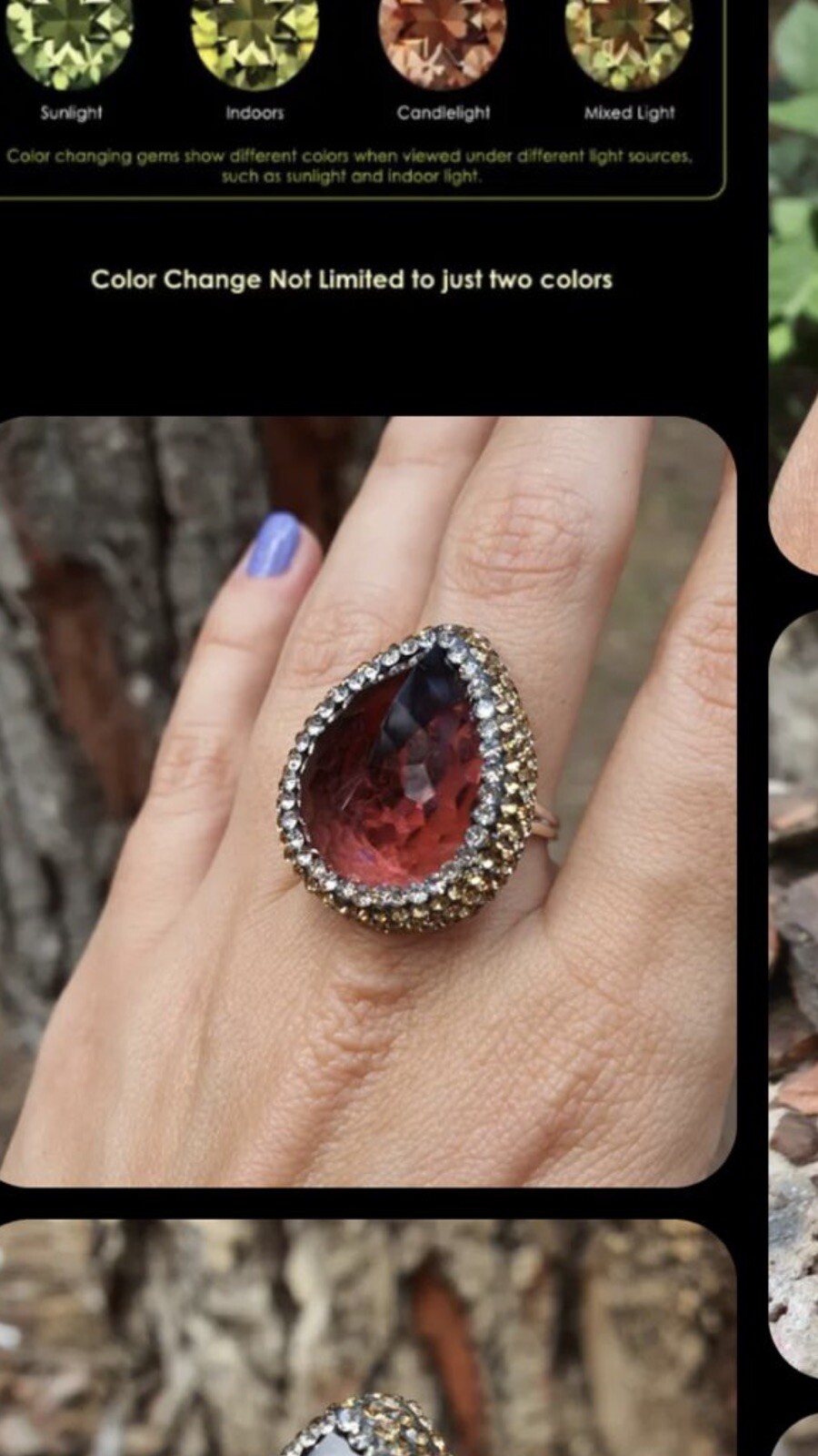 Women Ring 925 Sterling Silver Handmade New Zultanite Gem Stone #5-5.5-6-6.5-7