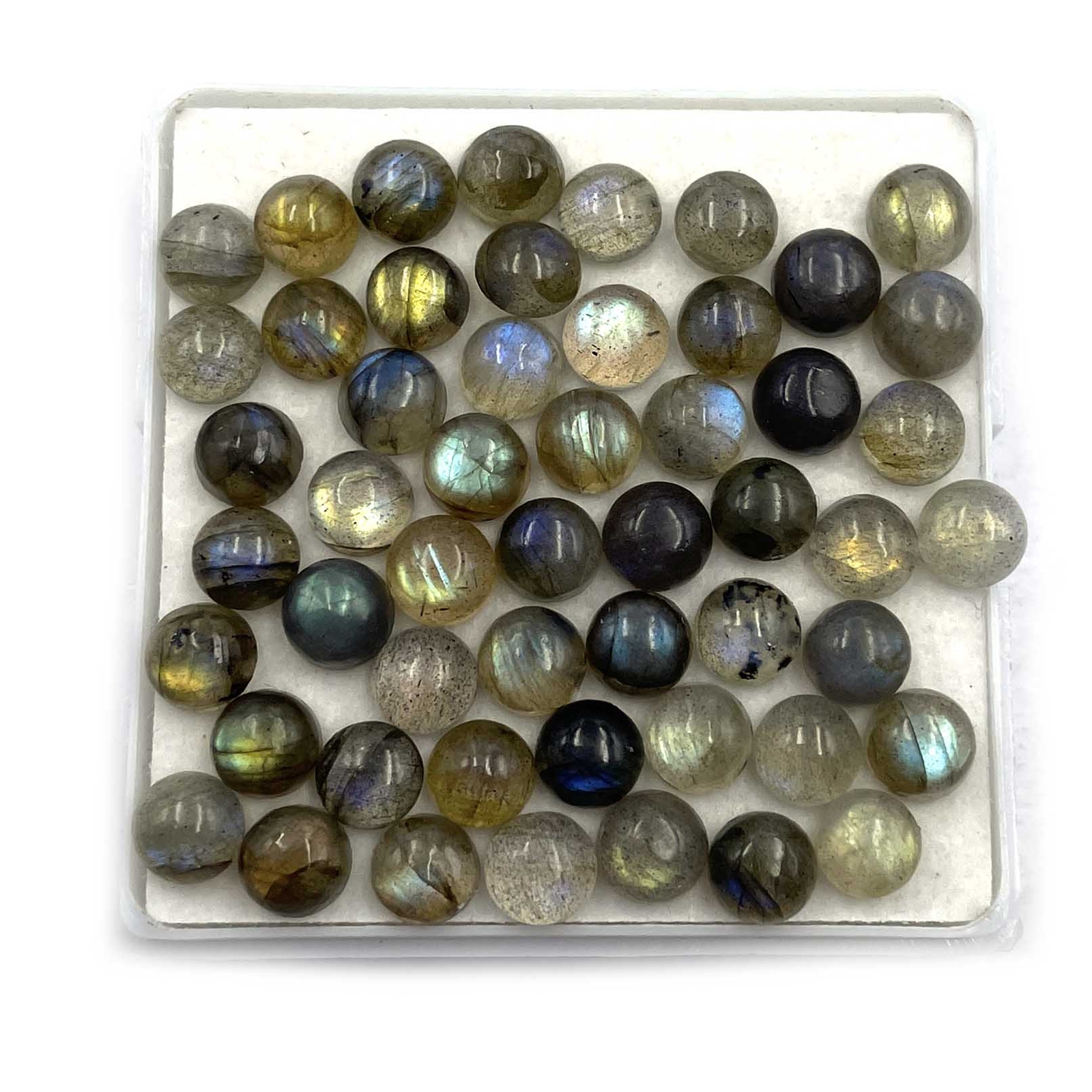 Natural Labradorite Round Cabochon Loose Gemstone Lot 105 Pcs 6 MM 100 CT