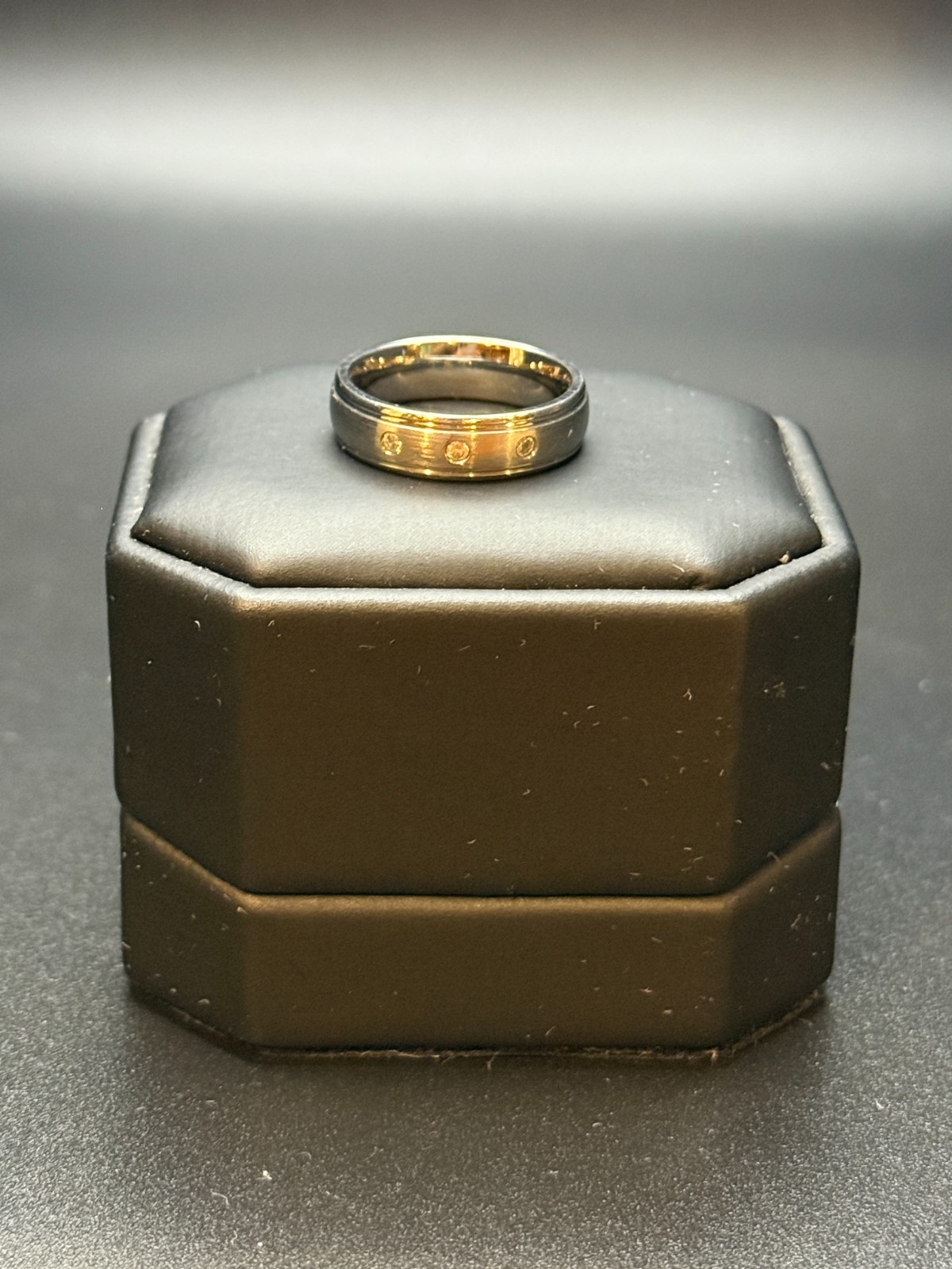 Titanium Ring 3 Genuine Natural Diamonds J-SI2 UD Jewelers Comfort Fit Band