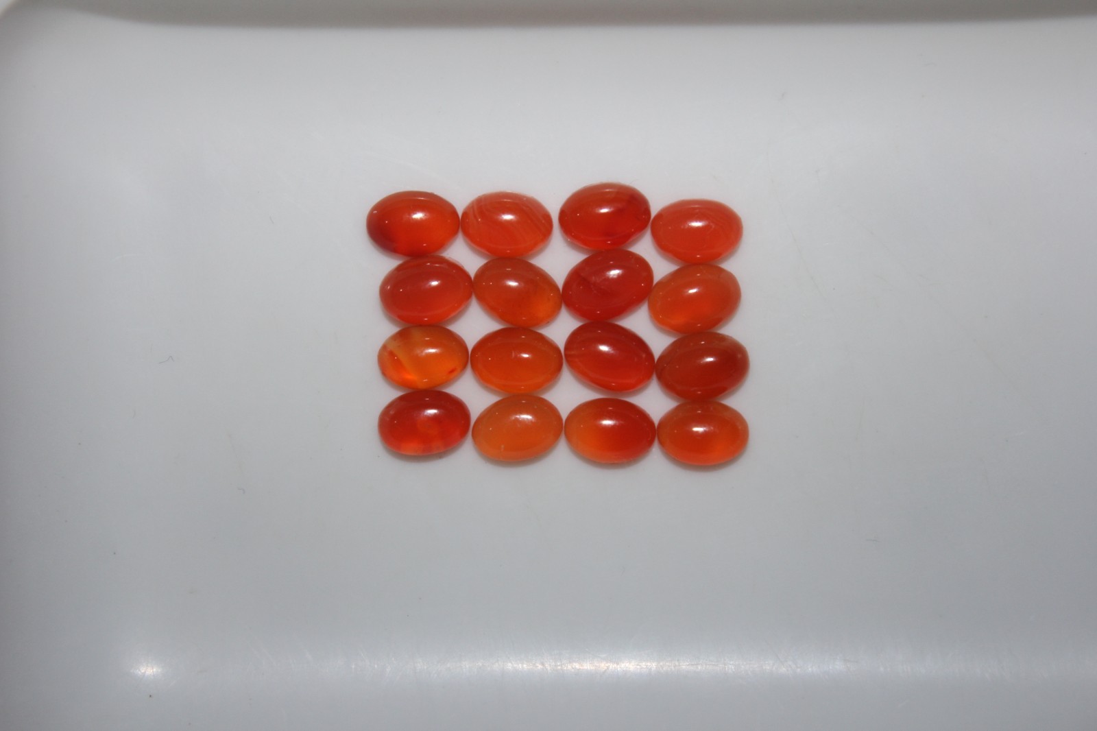 Natural Carnelian 7x5mm Flat Back Oval Cabochon Loose Gemstone(s)