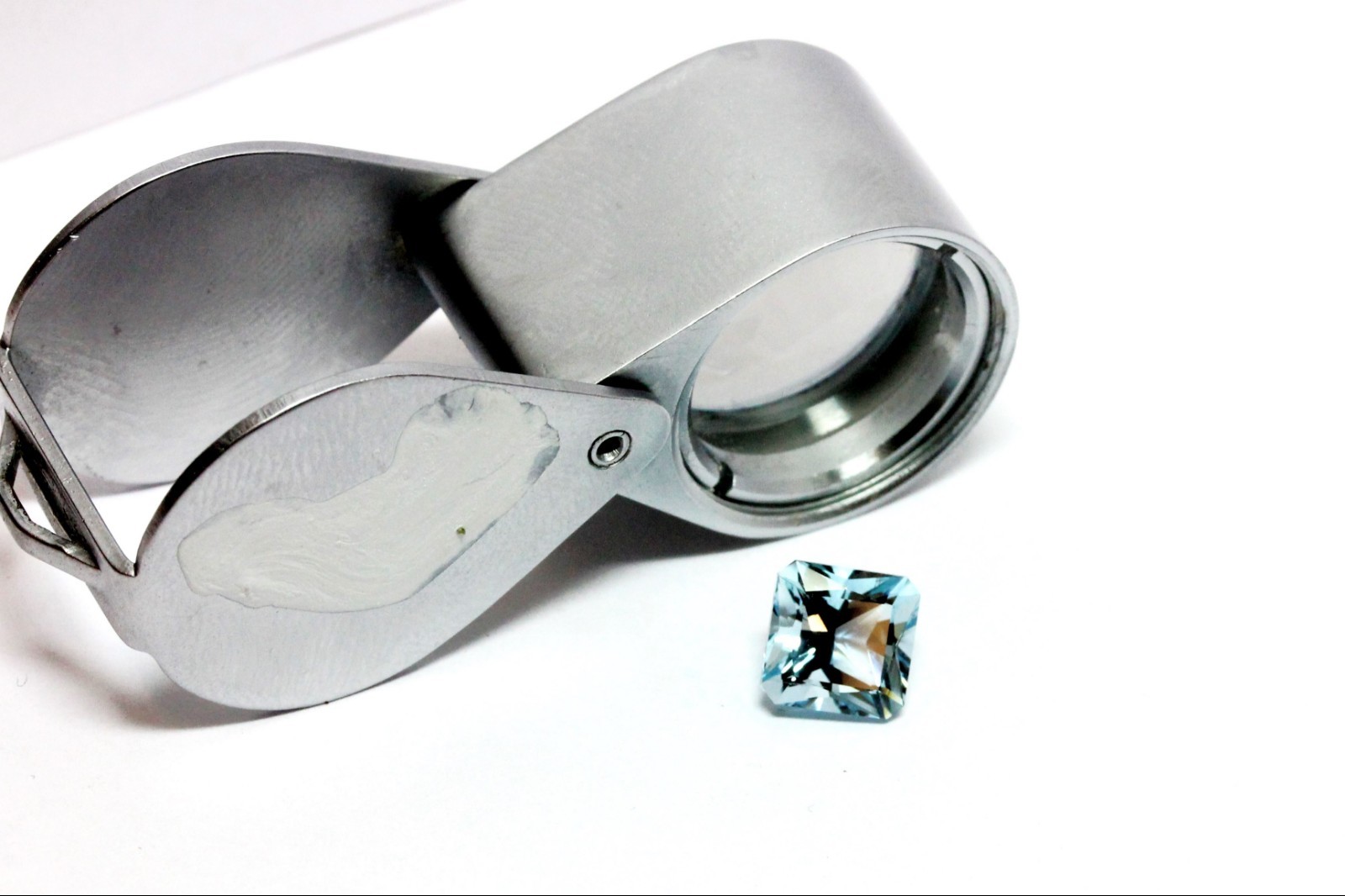 natural aquamarine 1.85ct 7×7 square radiant 7.24×7.21×5.40mm transparent blue