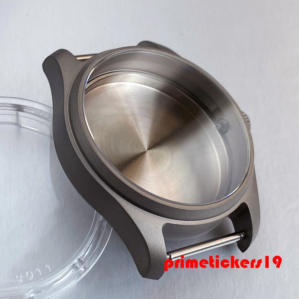 39mm Pilot Titanium Dive Watch Case+Dial Hands Set Mod Parts Fit NH35 NH36 NH38