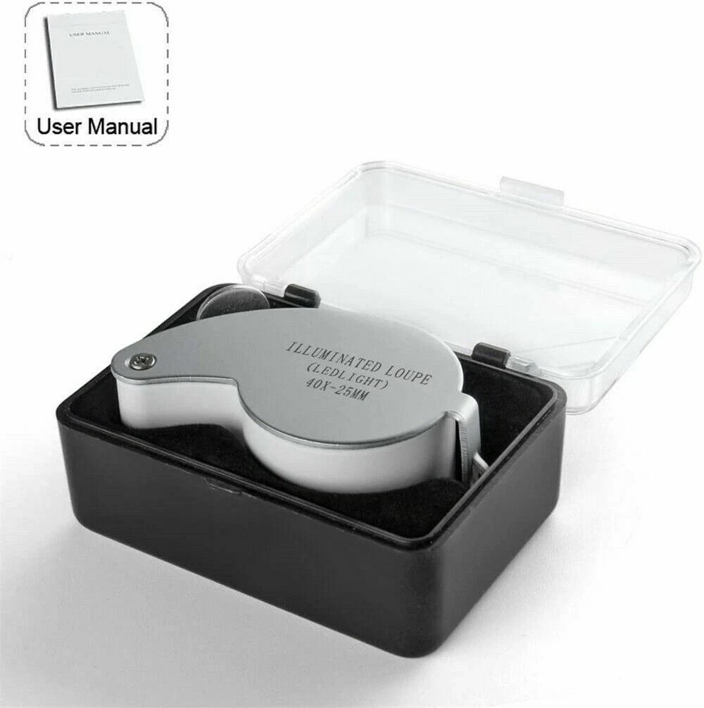 2-Pack 10X + 30X Jewelers Jewelry Eye Loupe Set Optical Magnifying Glass Lens