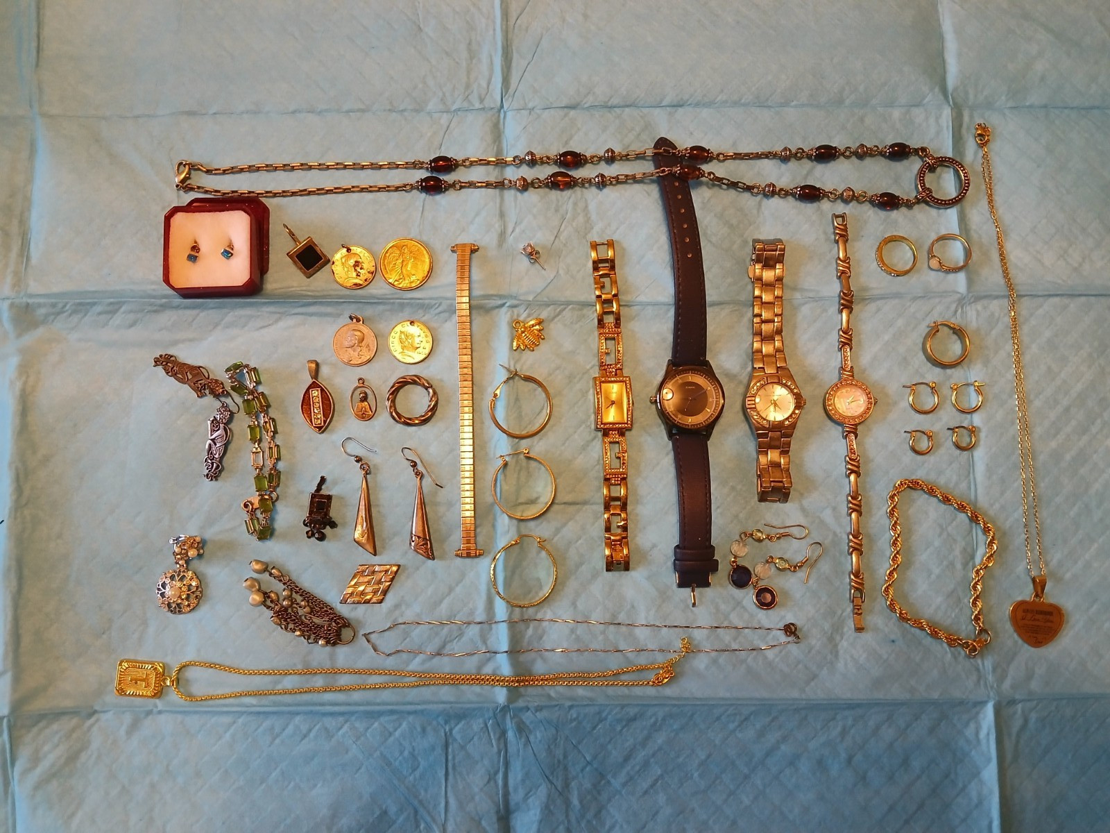 Lot of Watches, Jewelry, Pendants, all in one, free ship in USA