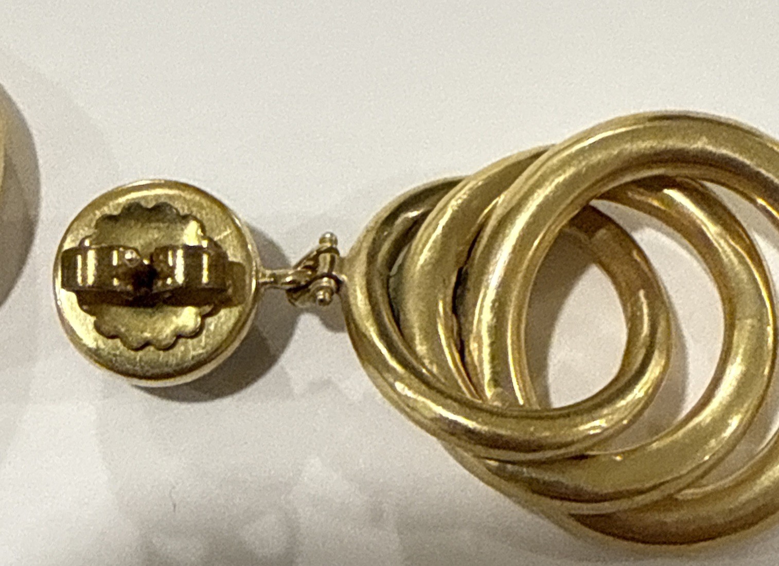 Vintage Signed Steve Vaubel Gold Plated Earrings W/Emerald – Estate Jewelry