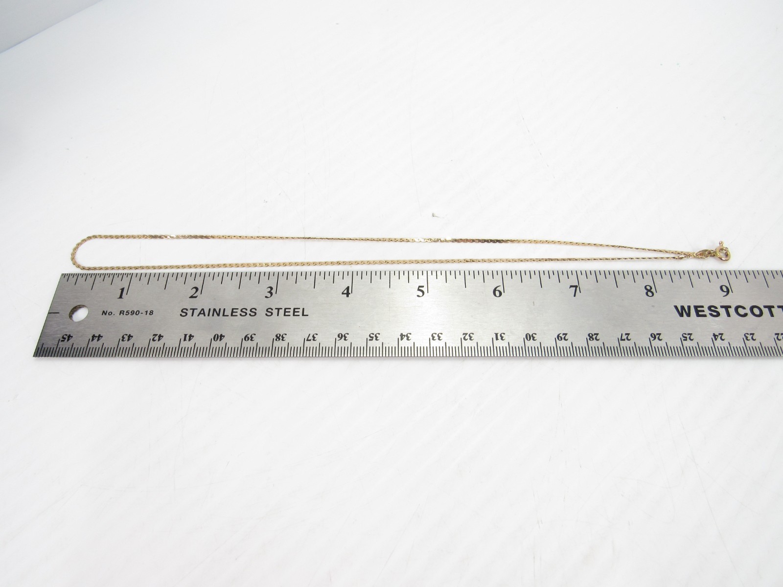 Oro America (Aurafin) Italian 14K Yellow Gold 18″ Necklace – 2.8g *ACID TESTED*