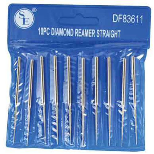 10 pc Tapered Diamond Coated Tips Bead Reamer Set 1/16″ x 1 3/16″ – 0.018″