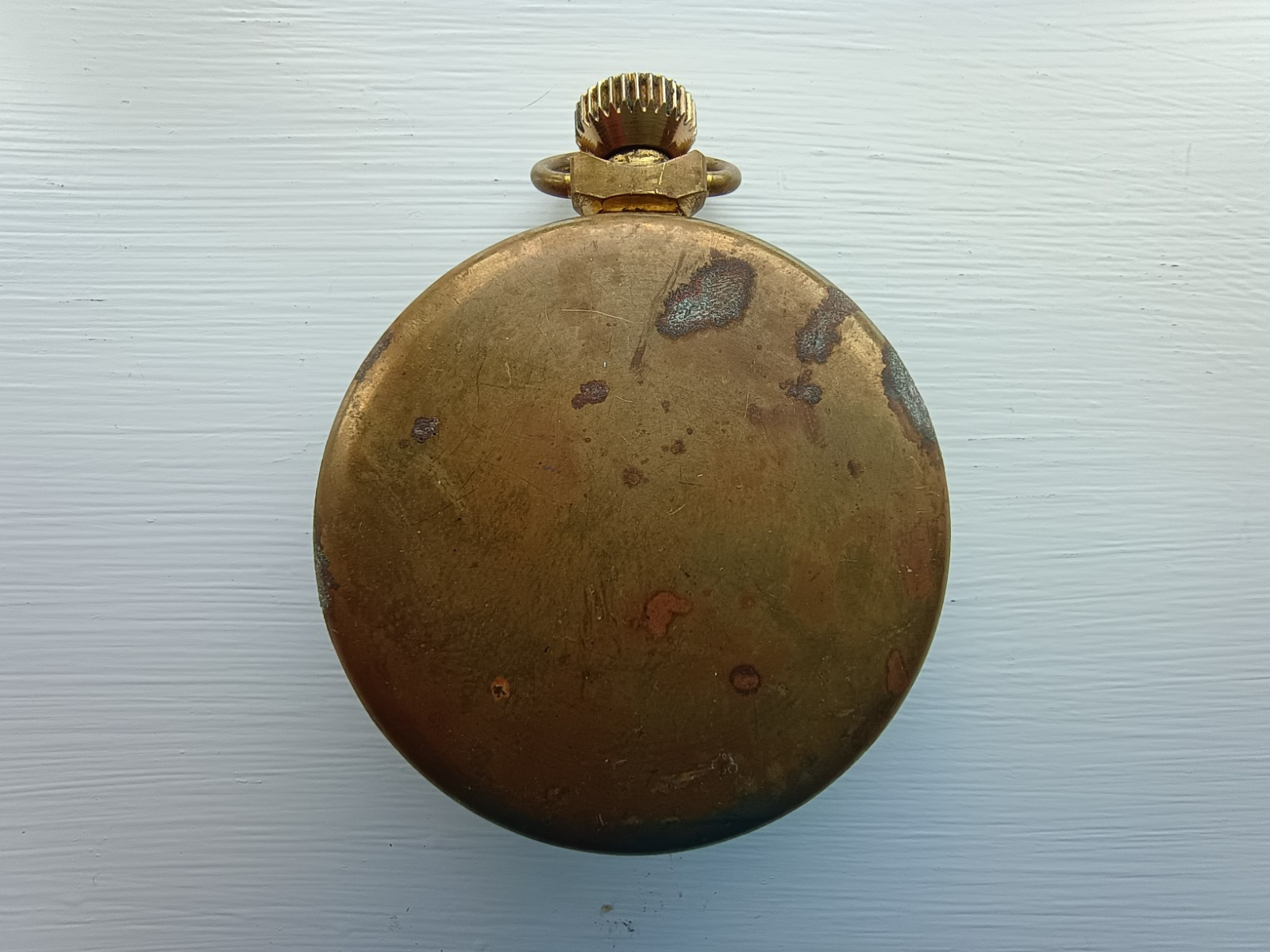 Mid 20th Century – TIMEX POCKET WATCH with BRASS CASE – WORKING ORDER