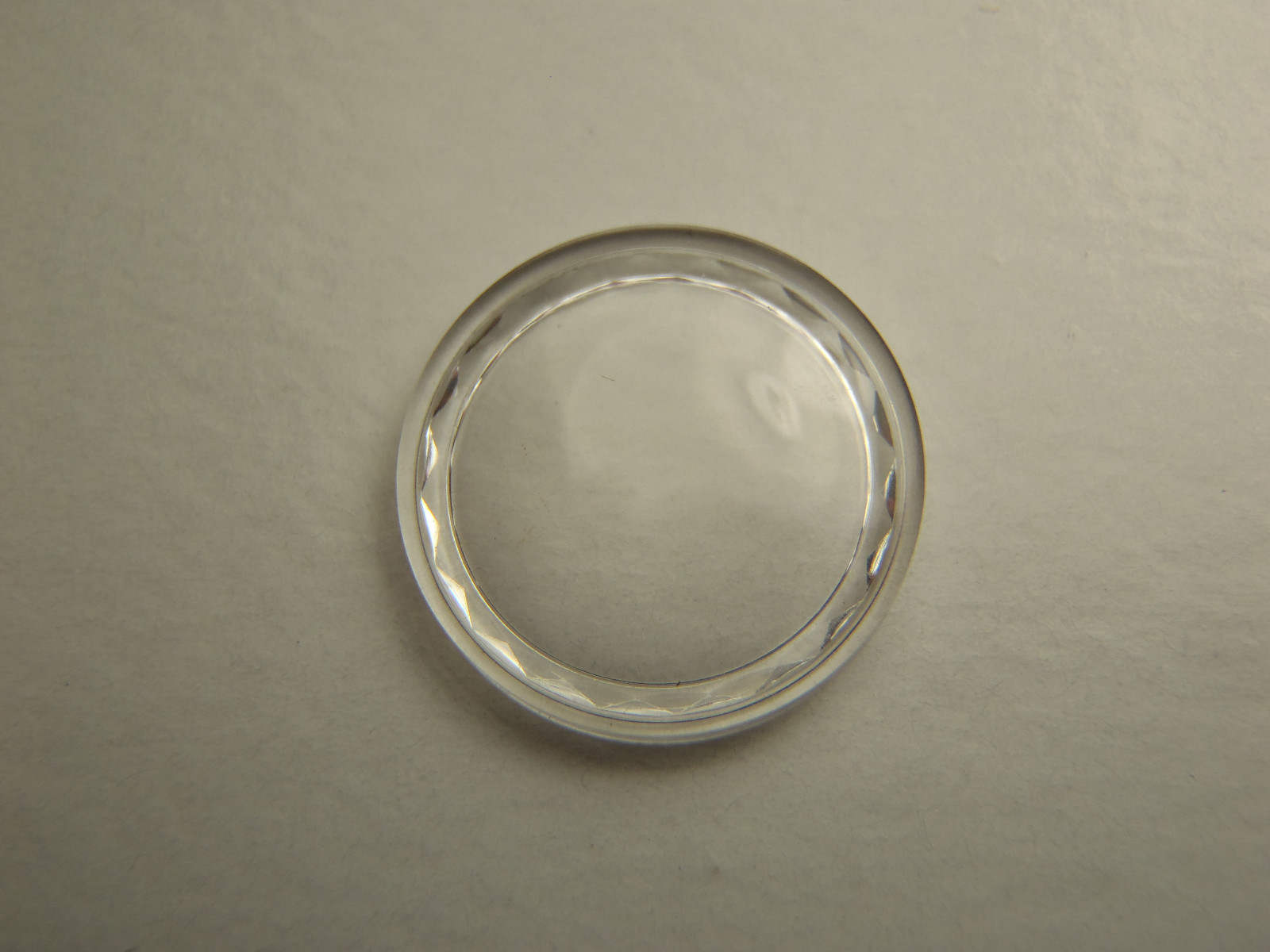 FWC HIGH ROUND Diamond Edge PLASTIC WATCH STEP CRYSTAL 15.4 MM NOS