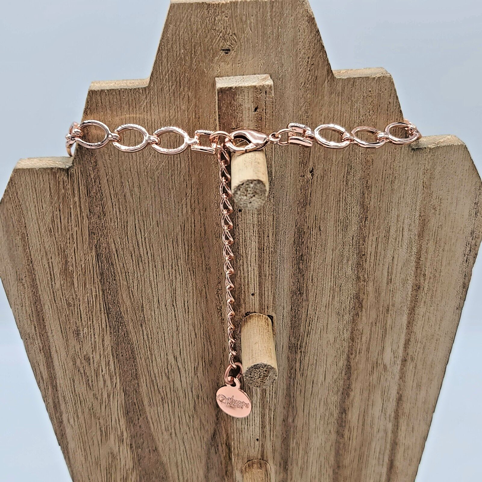 7 Charming Sisters Pink, Orange & White Moonstone, Crystal & Rose Gold Necklace