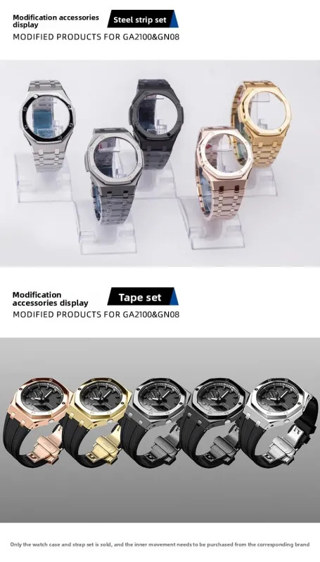 For Casio G-SHOCK Farm Oak GA2100/GA2110 Stainless Steel Case watch Strap Kit