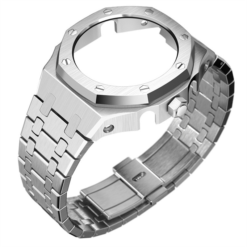 For Casioak GA2100/2110 Mod Kit 4rd Gen Royal Oak Metal Bezel Case Rubber Strap