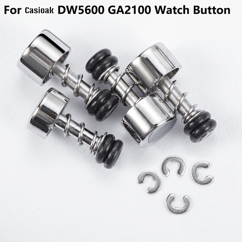 4X Stainless Steel Watch Button Replacement Waterproof For Casioak DW5600 GA2100
