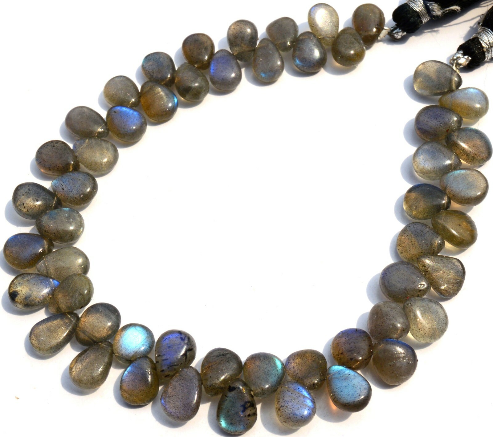 Natural Gem Rainbow Fire Labradorite 9x6mm Approx. Size Pear Shape Beads 8.5″
