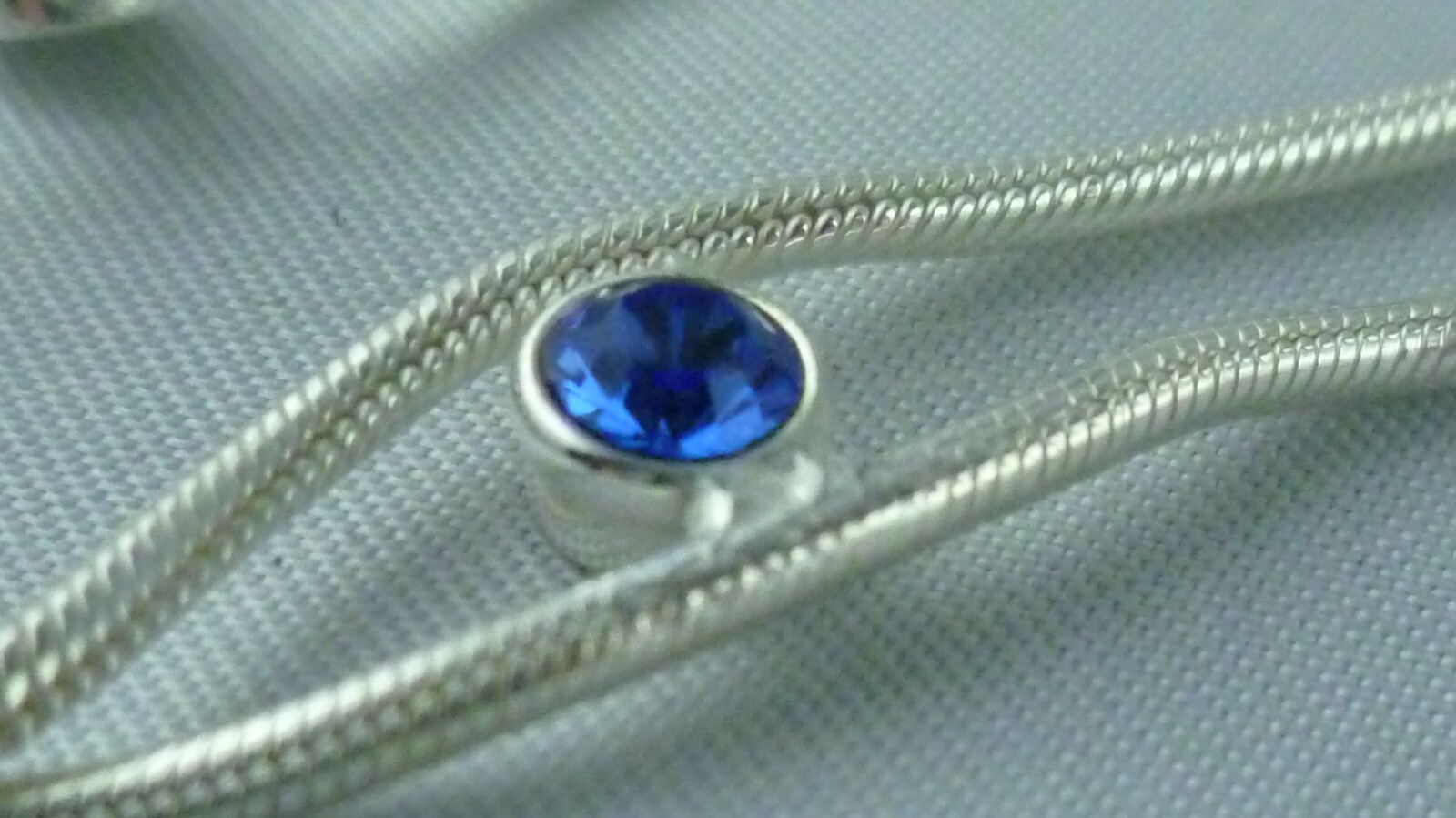 Necklace with Blue Gemstones Italy 925 Sterling Silver
