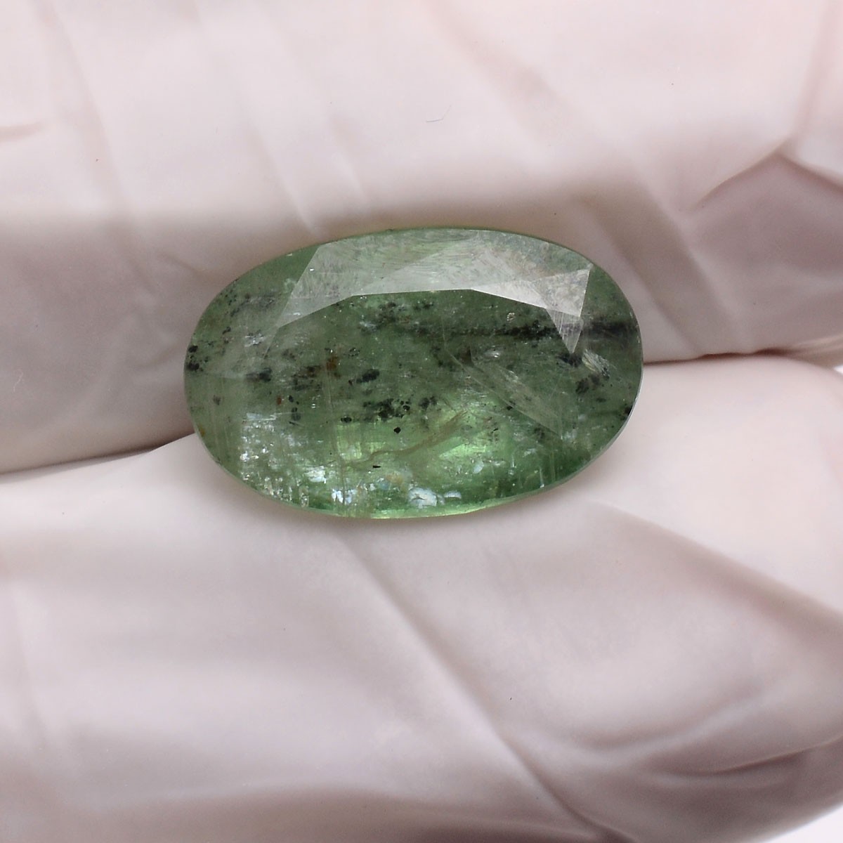 6.40 Cts Natural Green Kyanite 14mmx9mm Oval Cut Untreated Dazzling Gemstone