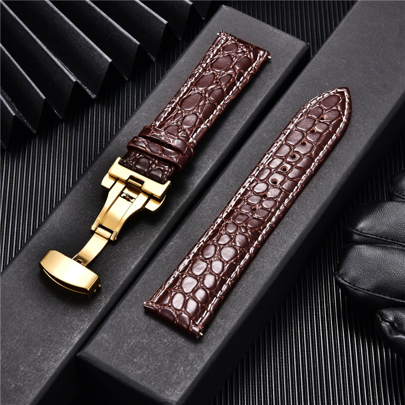 Correas De Reloj De Cuero Con Patrón De Cocodrilo Para Hombre Diseño De Lujo Cor