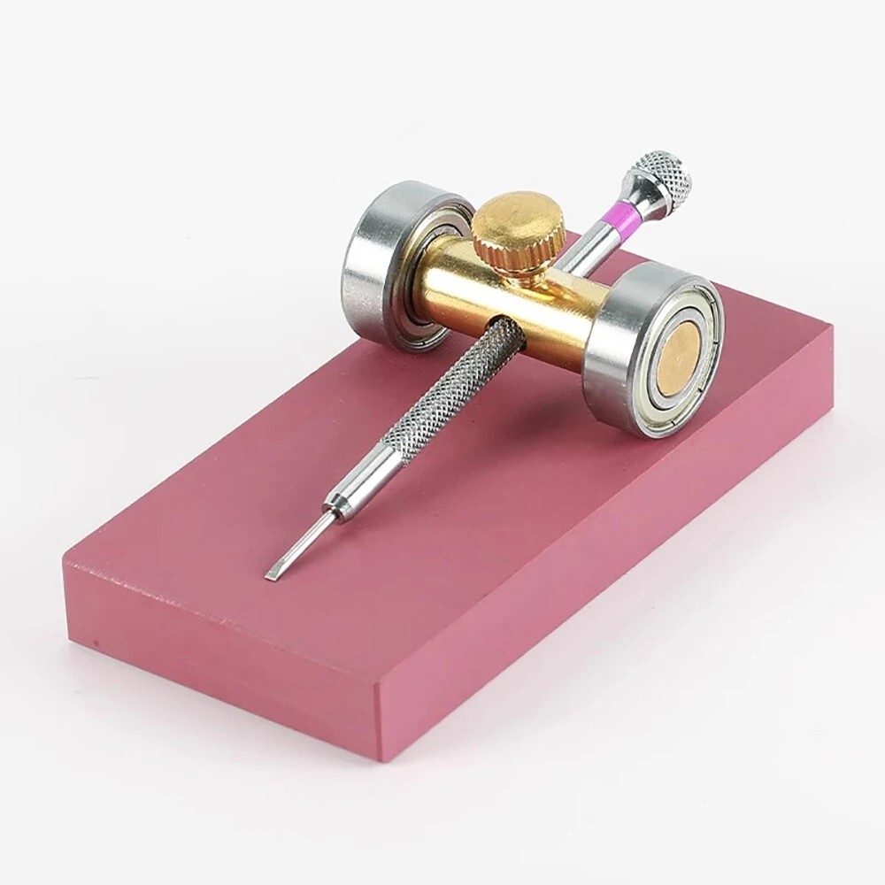 Screwdriver Blade Sharpening Holder Watch Repair Tools with Polishing Stone Set