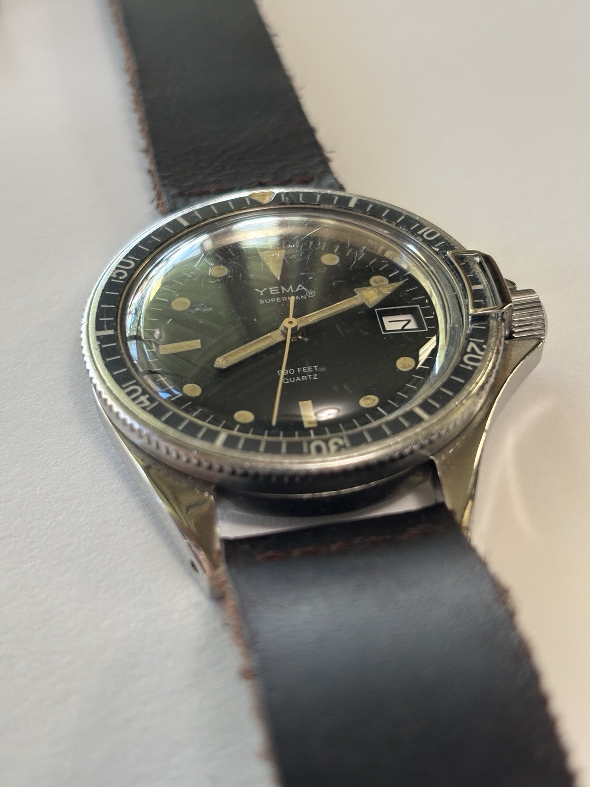 Vintage Yema Superman — Quartz — A+ Condition — Lovely Patina