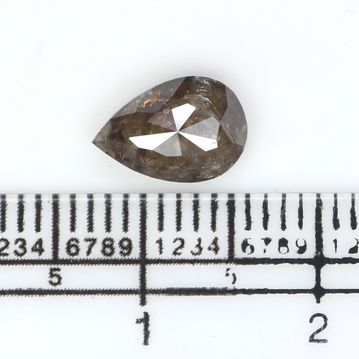 1.55 Ct Natural Loose Pear Shape Diamond 9.05 MM Brown Color Pear Diamond NQ801