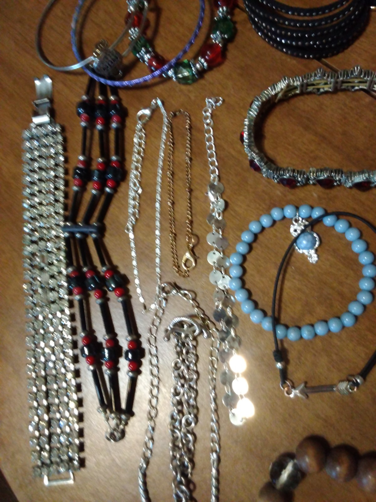 37 Bracelet LOT Diff Size Style Material Color Age Bead Stretch Charm Wear Craft