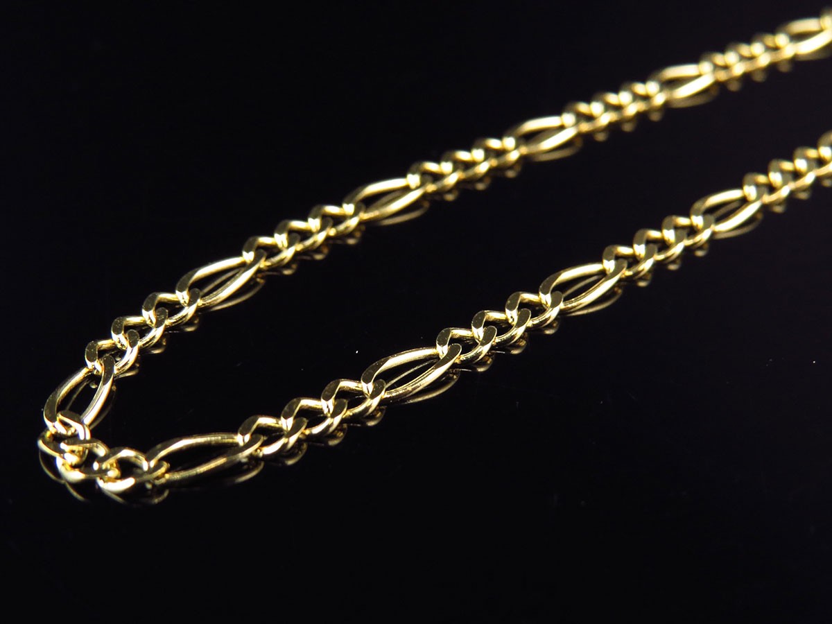Solid 10K Yellow Gold 2.5MM Figaro Chain Necklace Lobster Clasp 16-26 Inches