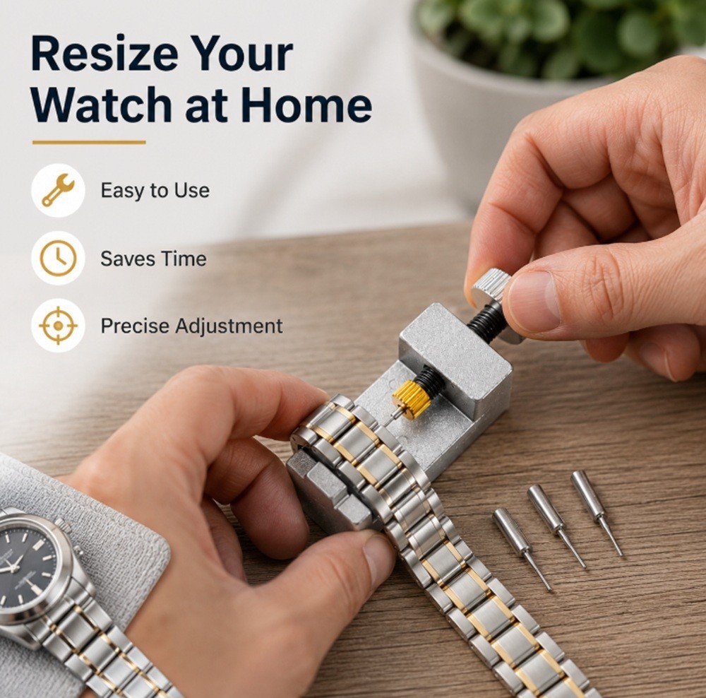 Watch Band Link Pin Remover Adjustable Bracelet Repair Tool Kit Metal Watch