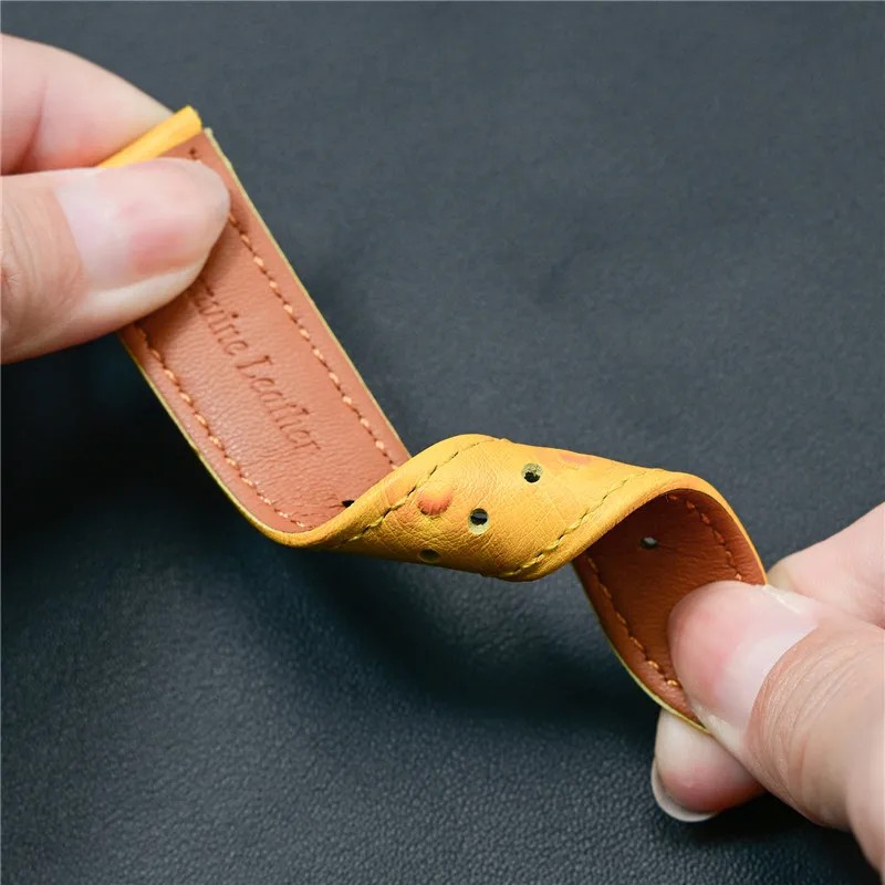 Genuine Cowhide Leather Strap Butterfly Buckle 18-22mm for Tissot 1853 Men Women