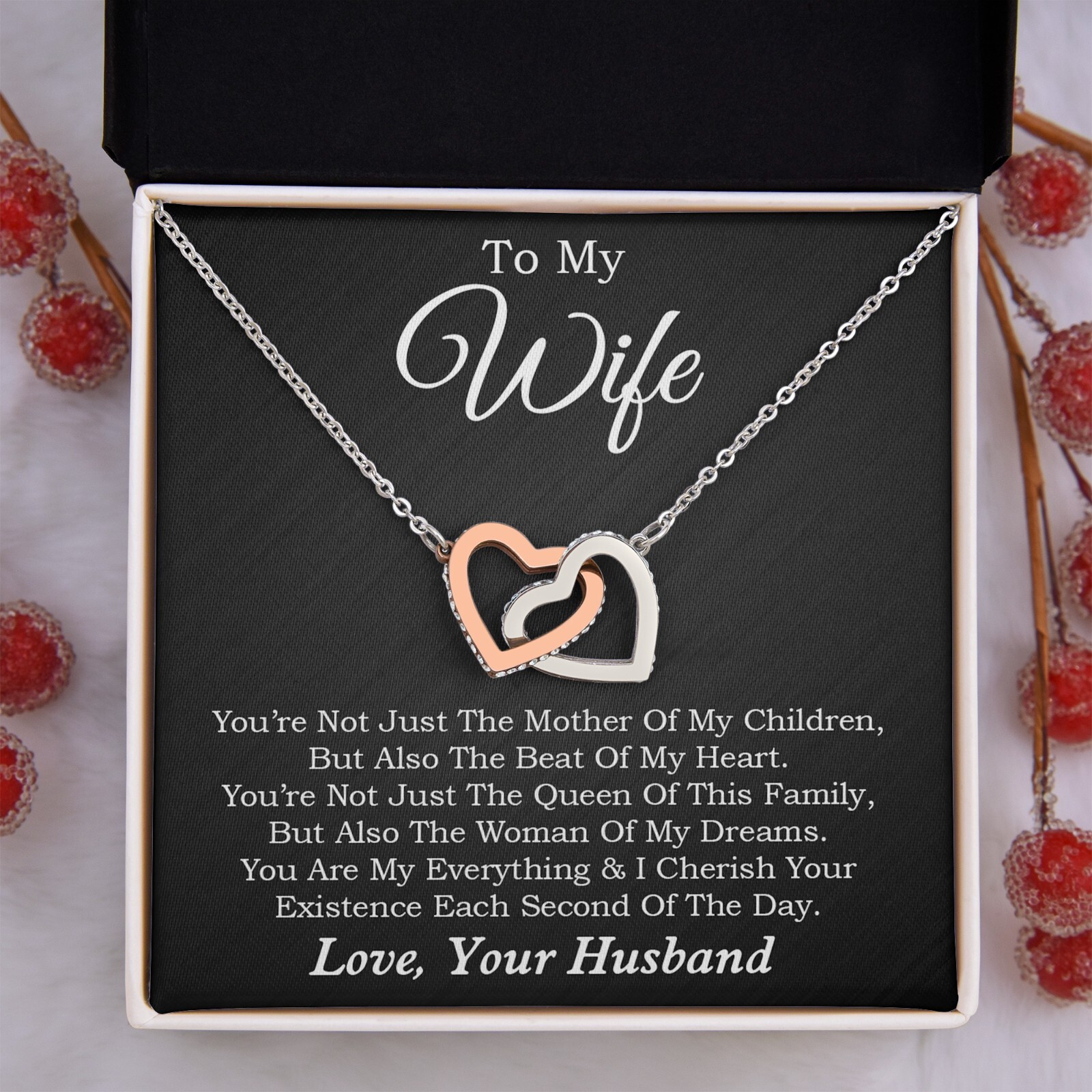 To My Wife Necklace, Mother’s Day Gift from Husband, Wife Birthday Gift