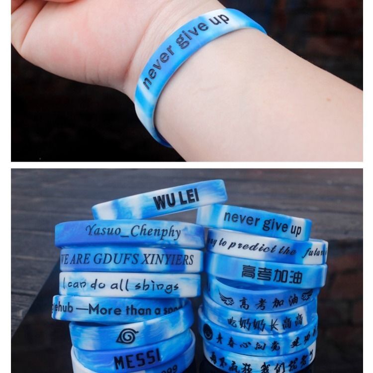Custom Silicone Bracelet Customized Personalized Rubber Wristband man women kids