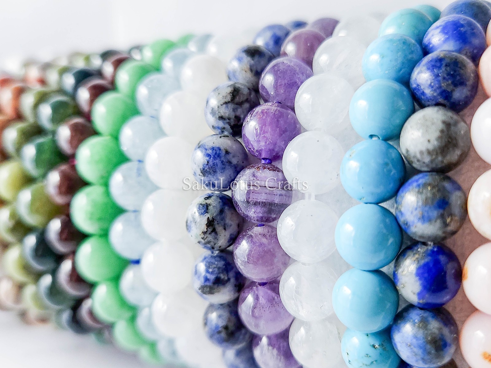 Natural Crystal Stone Stretch Bracelet 4mm 6mm 8mm 10mm Gemstone Beads DIY Stone