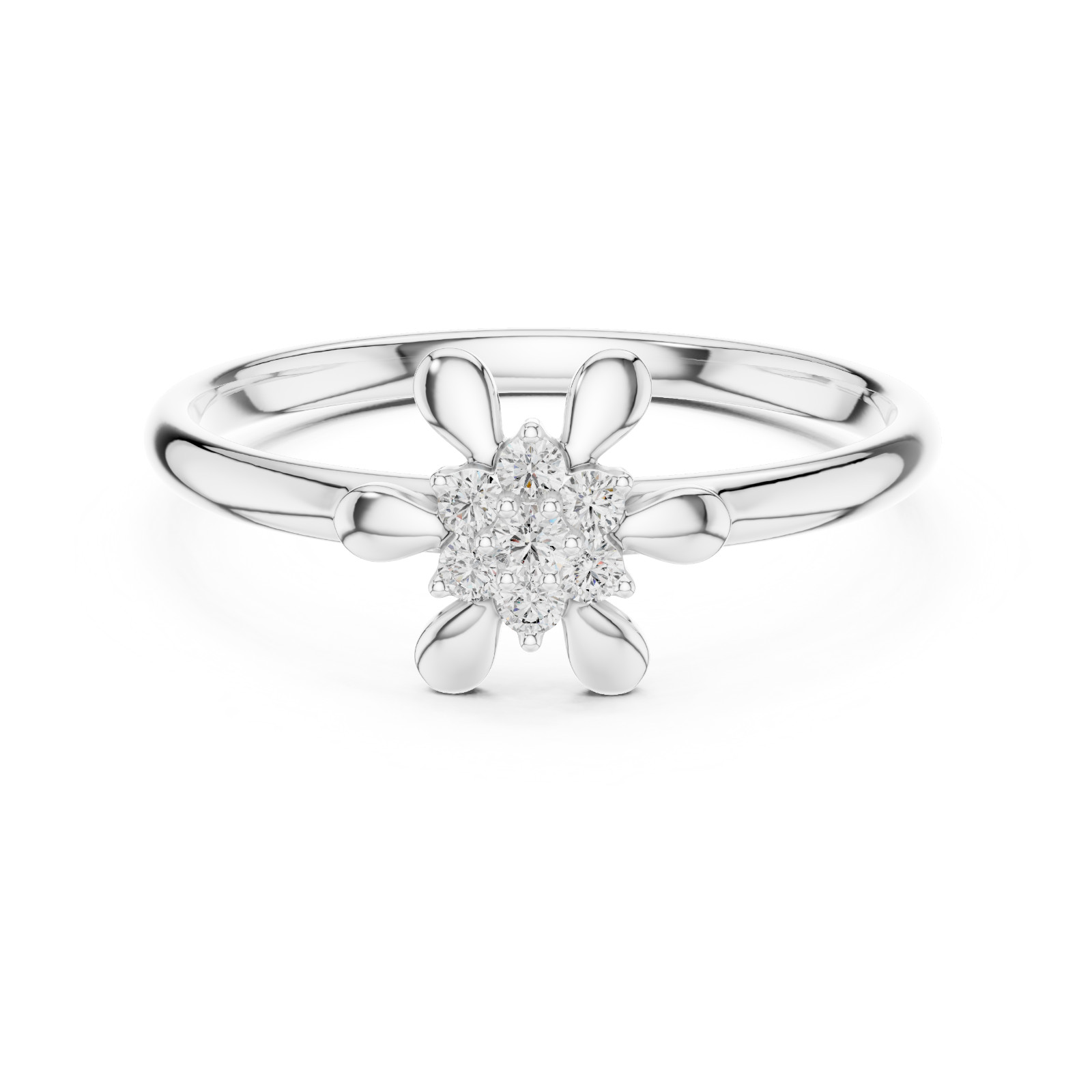 Certified Round Cut Natural Diamond Women Timeless Minimalist Ring 14K Gold Over