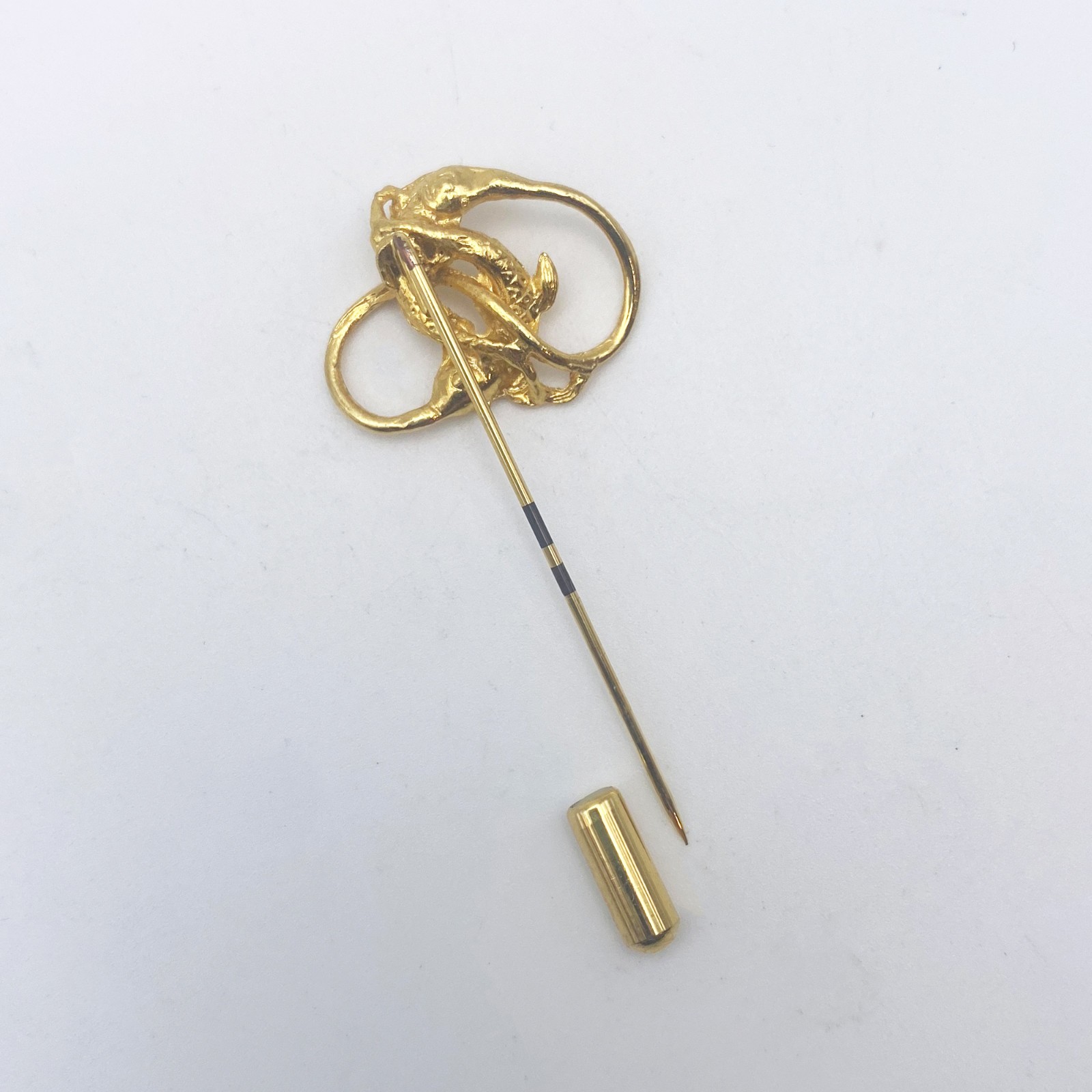 Lot of 3 Gold Tone Fish Lapel/Stick Pin Brooches – Gerry’s Swordfish + Fish