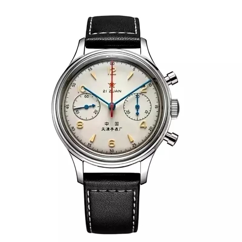 Seagull 1963 Quartz Sapphire Chronograph Watch 40mm Waterproof Luminescent