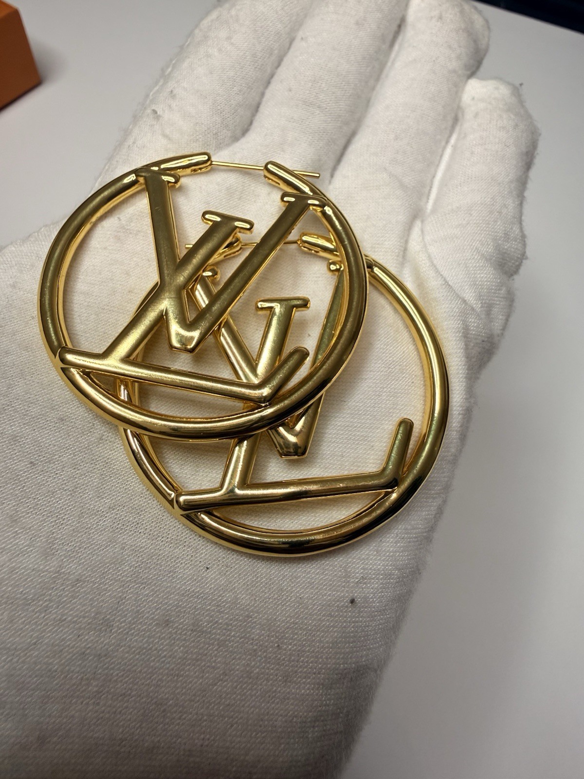Louis Vuitton Louise LV GM Hoop Earrings Metal