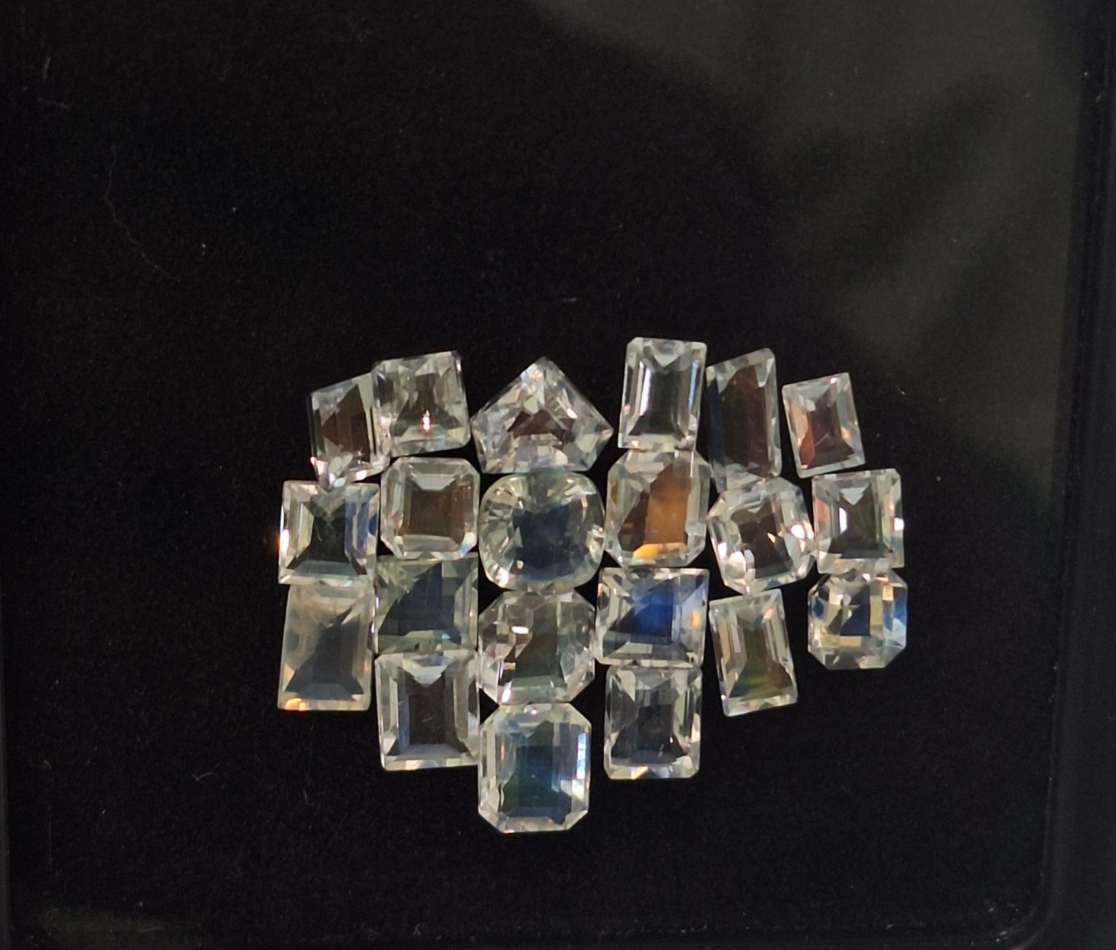 21/8.15 Cts Natural Faceted Rainbow Color Moon Stone Mix Shape Lot Gemstones