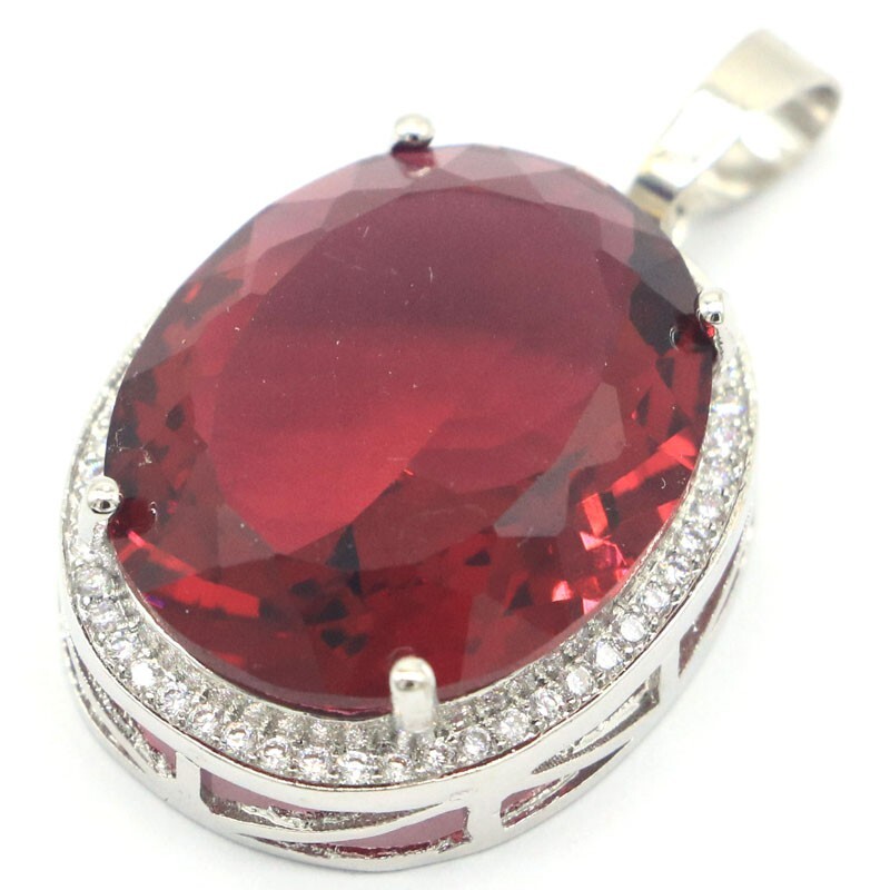Buy 2 Get 1 Free Big Alexandrite Topaz Tanzanite Peridot TourmalinSilver Pendant