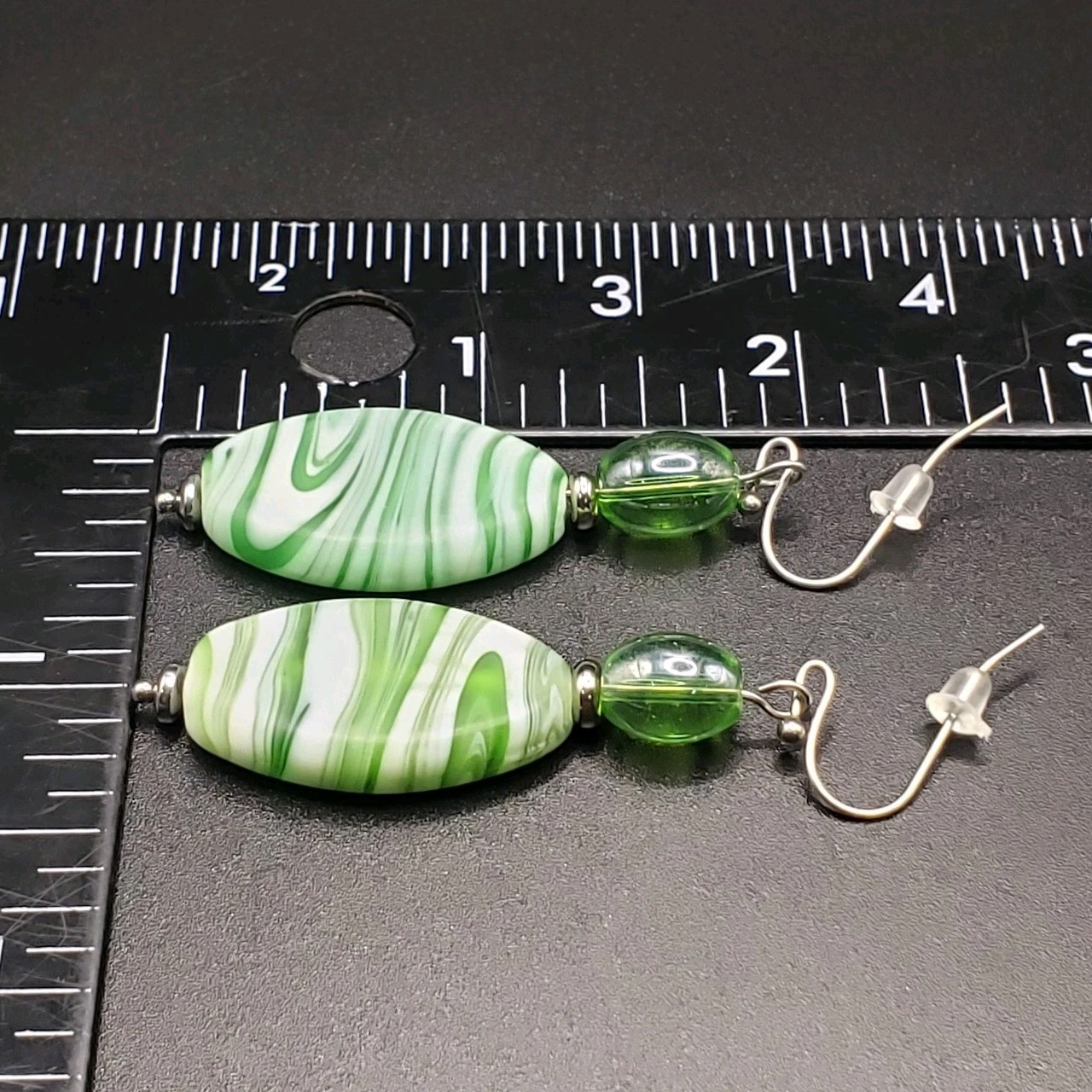 Glass Beaded Costume Dangle Drop HANDCRAFTED Earring