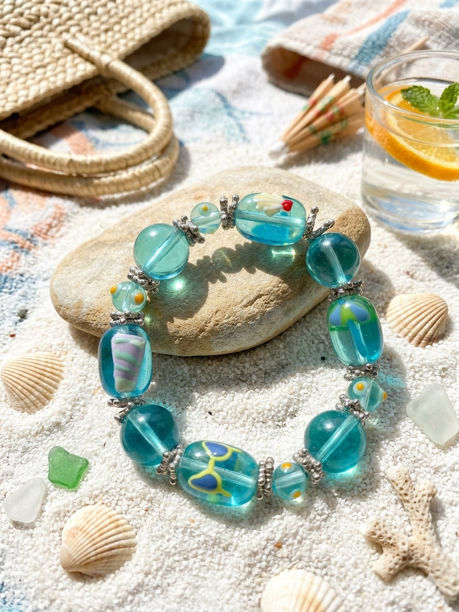 Beach Bracelets Jewelry Wholesale Bracelet Lot of 6 Beaded Stretch Bracelets