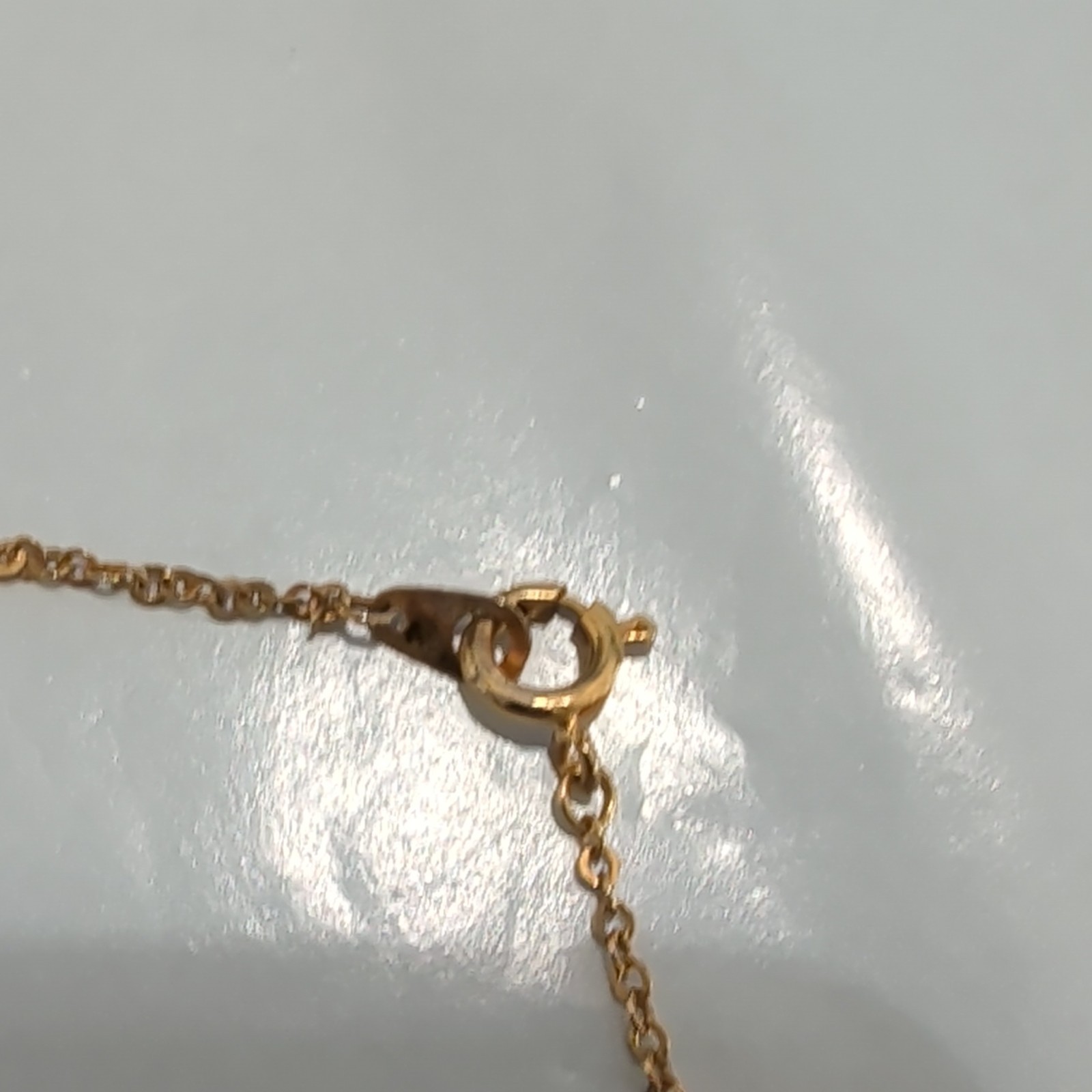 Gold Tone Cable Chain Necklace Wire Wrap Purple Amethyst Rondelle 3 Stone