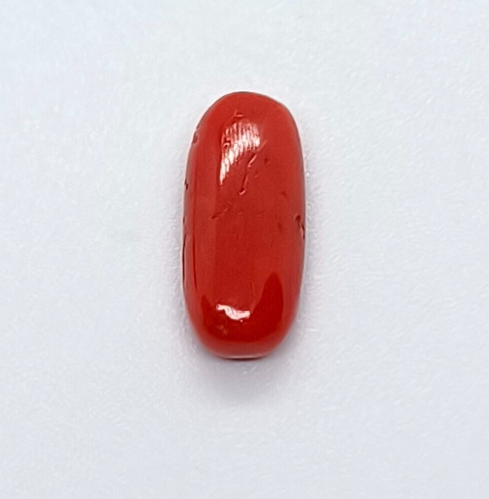 Natural Italian Coral Cabs Size 8 Cts 8×18.50mm-AAA Quality Oxblood Red Coral