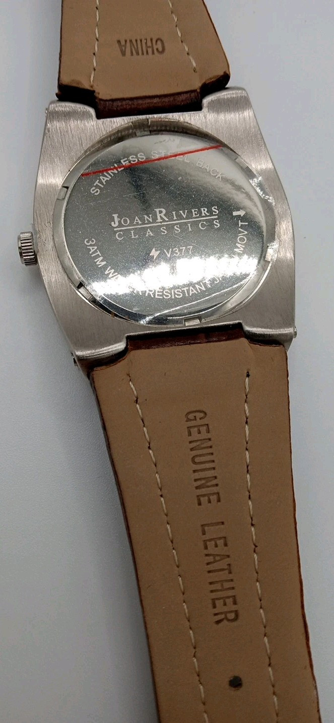 Joan Rivers Stainless Watch V377 Very Nice Needs New Battery