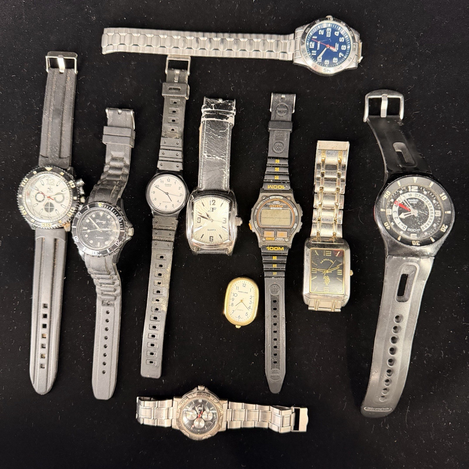Vintage Watch Lot Timex Ironman Swatch Casio Battery Repair 592g