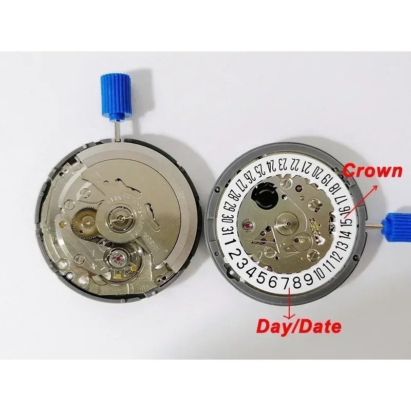 SEIKO NH35 NH35A Automatic Watch Movement Date 3H White/Black Disc Japan SII
