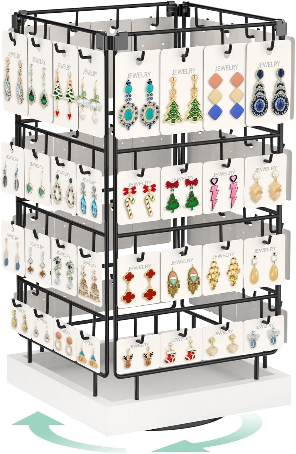 EsLuker.ly Rotating Earring Display Holder Stand for Vendors Events Selling, …