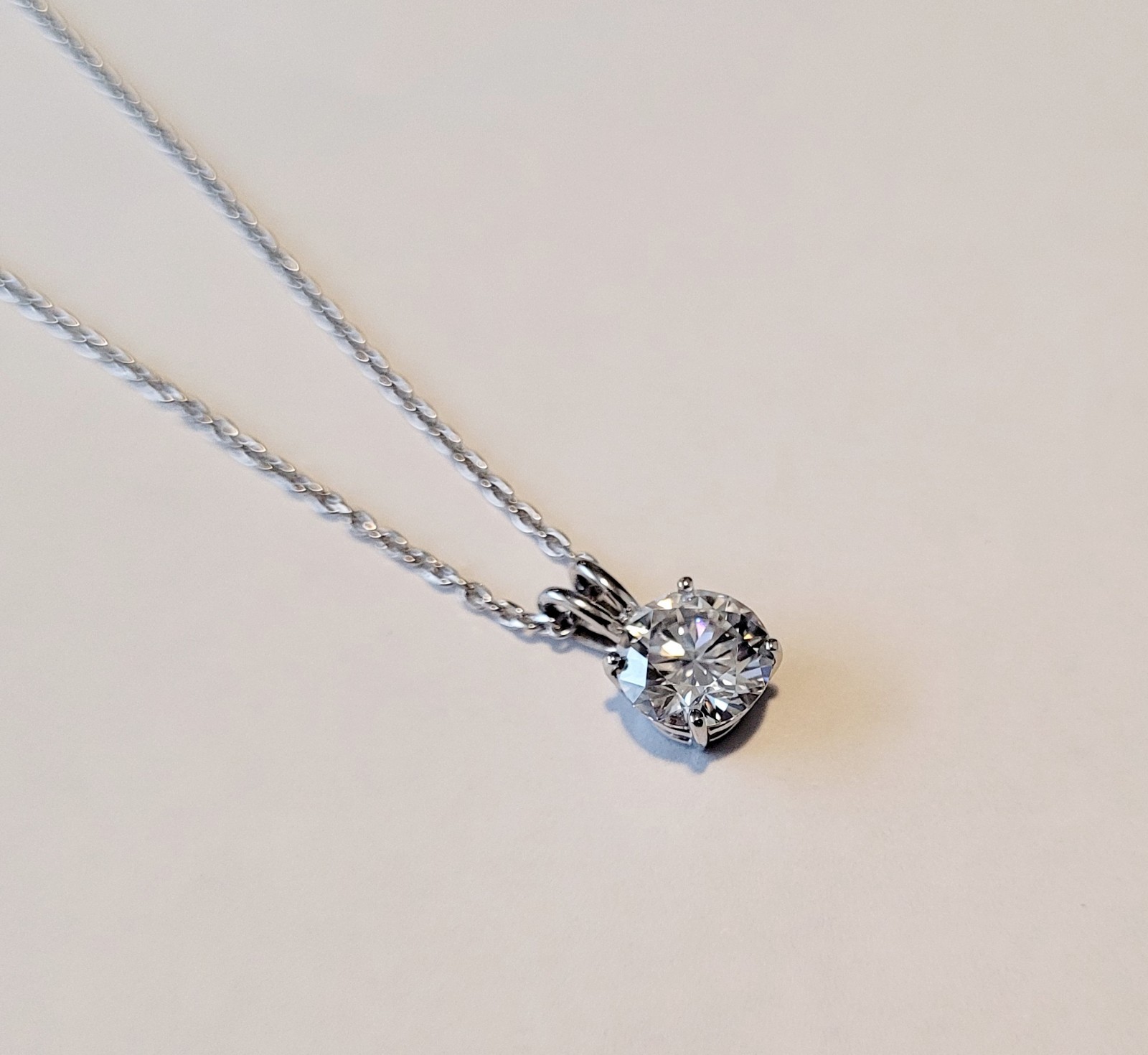 2.00 Carat Moissanite Forever Classic Solitaire Pendant (Charles & Colvard)
