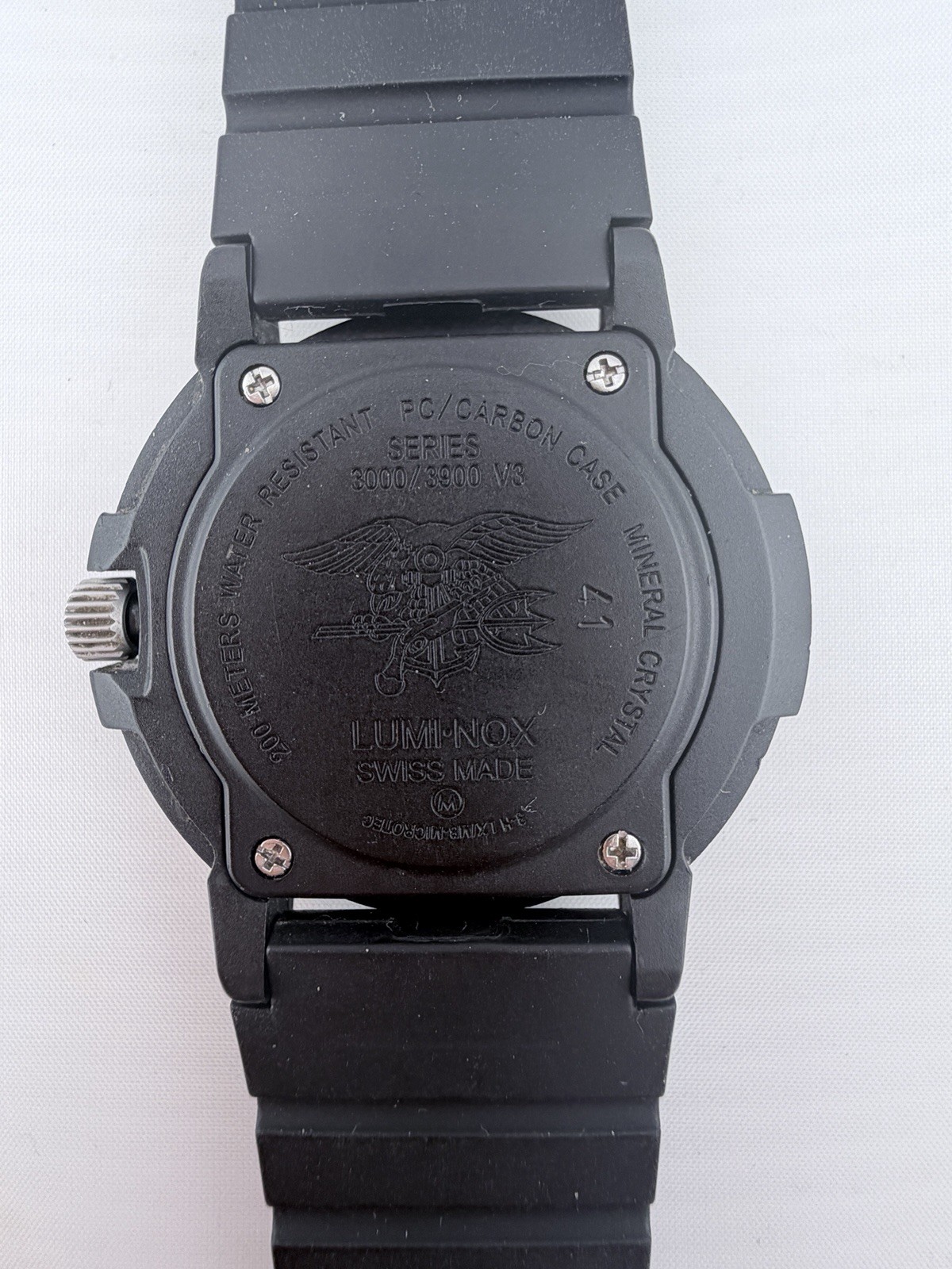 Luminox Navy SEAL 3000/3900 V3 Swiss Quartz 200M Black Dive Watch Runs Great