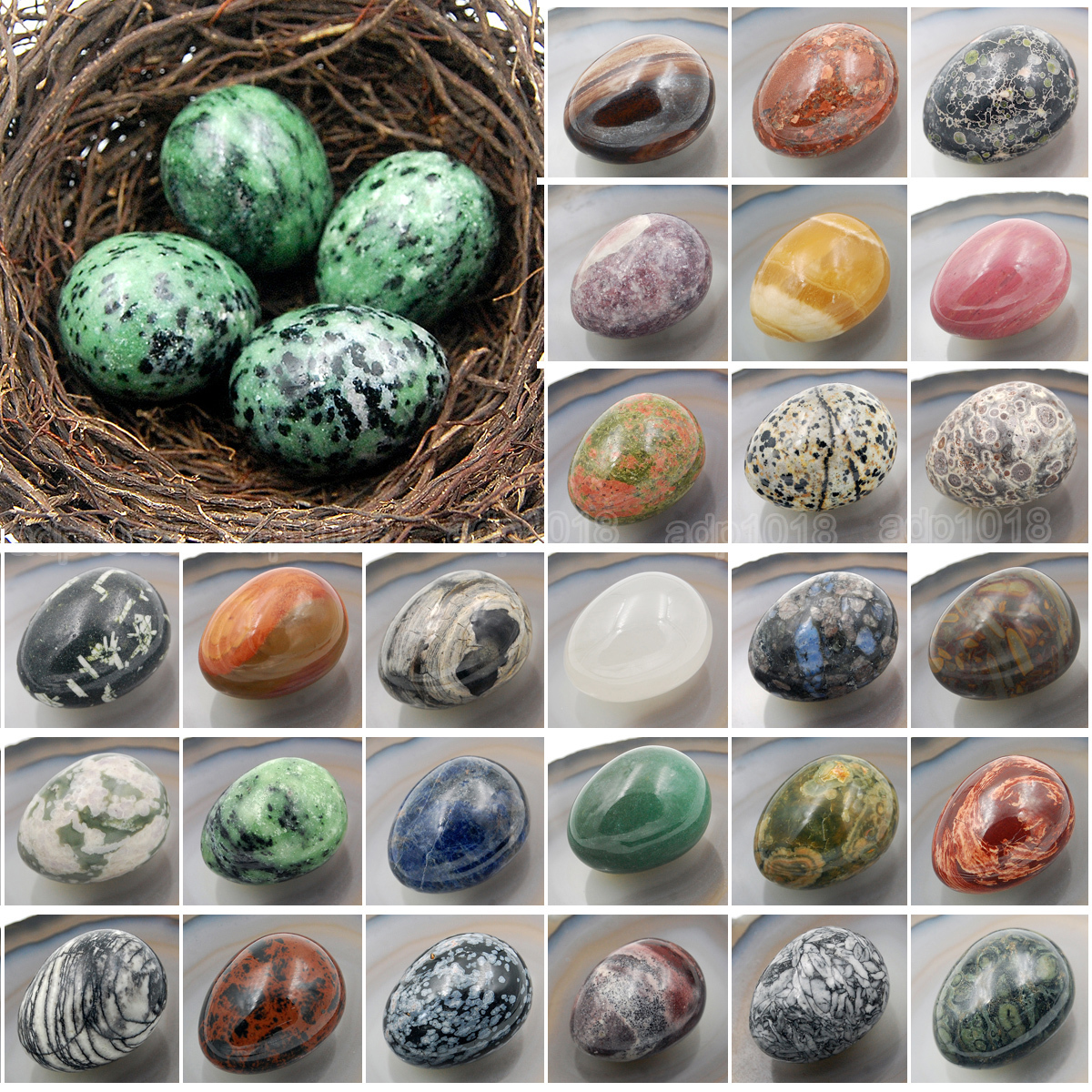 Wholesale Lot Mix Natural Gemstone Sphere Crystal EGG