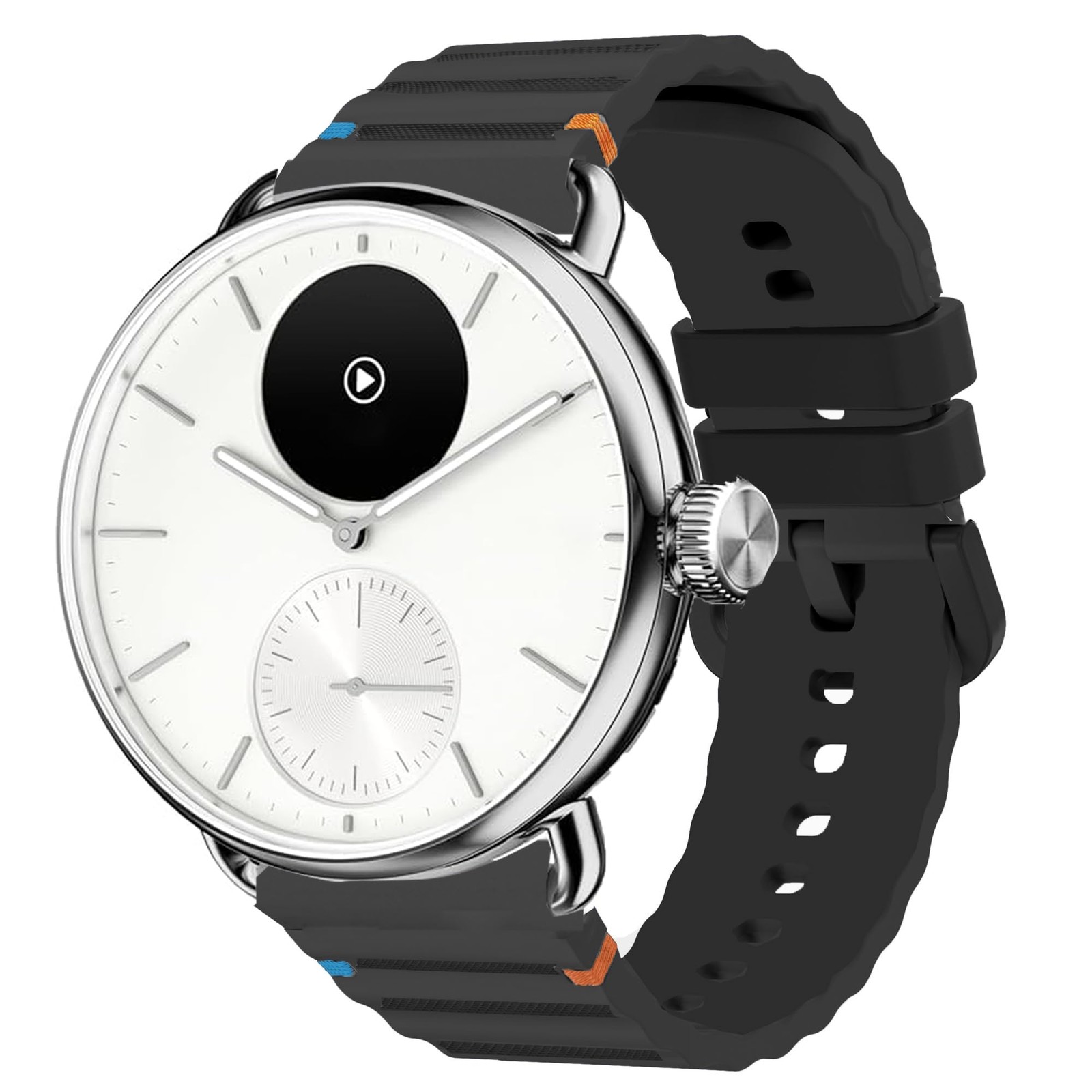 Compatible for Withings Smartwatch Bands, Lamshaw 18mm, 20mm size band, Black