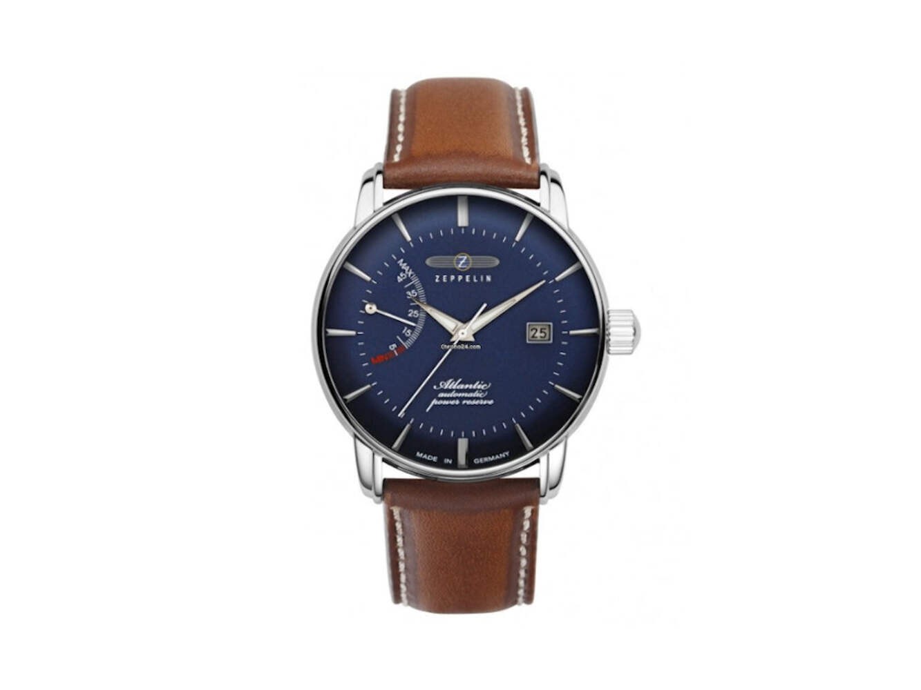 Zeppelin Atlantic Automatic Watch, Blue, 42 mm, Day, Leather strap, 8462-3